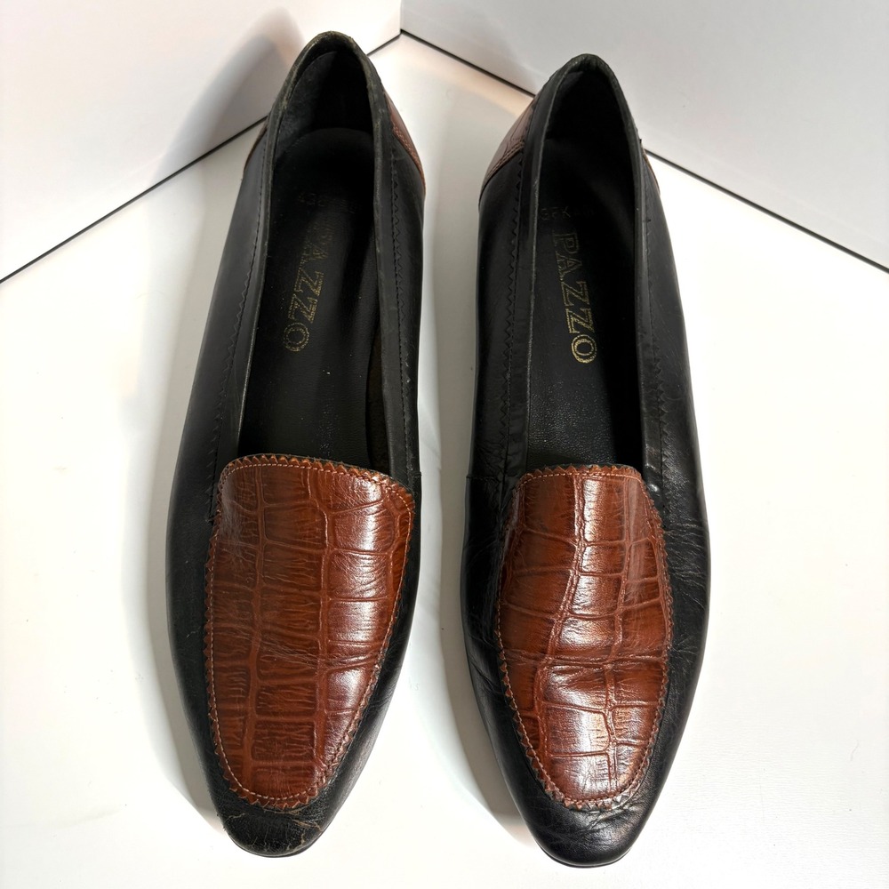 Pazzo Women's Brown Two Tone Leather Loafers in Size 11M - Picture 2 of 10